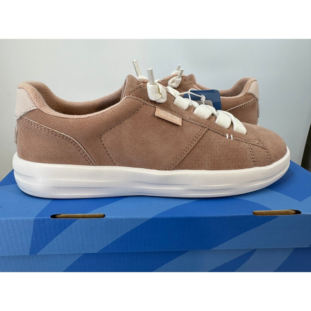 Hey Dude Karina Duo Classic Blush Pink Women's Sneakers Lace‎ Up Size 8 NEW - Picture 2 of 7